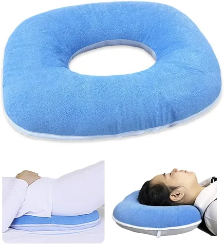 Vista 7 de MESINURS - Almohada de dona, cojín de cama antidecúbito, almohadilla de lactancia posoperatoria para postrarse en cama, ancianos, discapacitados