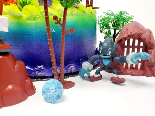 Vista 5 de SONIC and Friends - Decoración para pastel de fiesta de cumpleaños con figuras de Sonic y accesorios decorativos