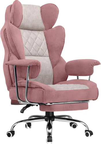 Vista 14 de COMHOMA Silla de juegos grande y alta con soporte lumbar de resorte de bolsillo, silla de oficina ergonómica con reposapiés, silla de escritorio