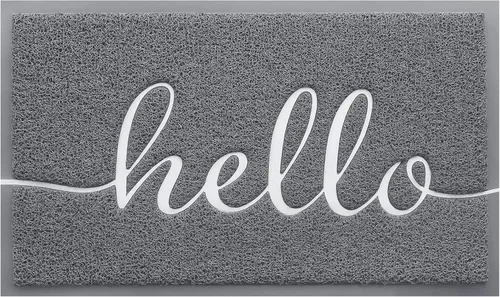Vista 12 de Tapete para Puerta (30"x17.5", Negro), Tapete de Bienvenida de Perfil Bajo Tapete de Entrada Tapete de Piso Alfombras Antideslizantes para Entrada
