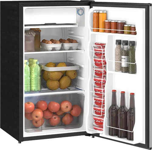 Vista 14 de HOMCOM Mini refrigerador de 4 pies cúbicos con congelador con puerta