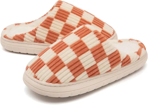 Vista 7 de Jaeynow Pantuflas mullidas para mujer en interiores, zapatos de casa unisex de espuma viscoelástica para hombre, zapatos de invierno cálidos