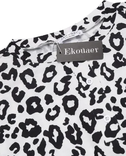 Vista 2 de Ekouaer - Conjunto de 2 piezas de pijama para mujer para descansar o dormir con teñido anudado
