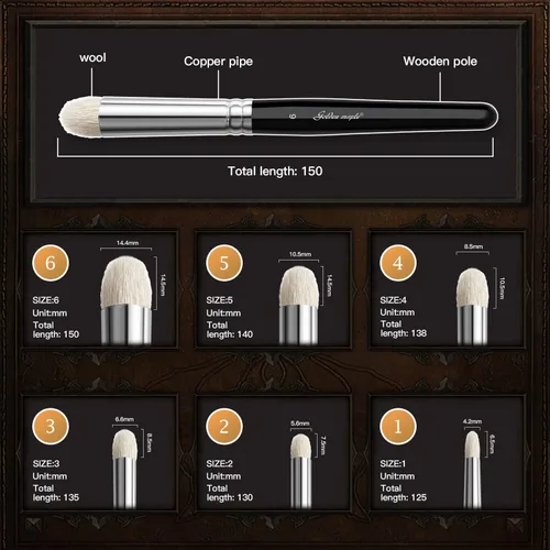Vista 6 de Golden Maple Dry Brush - Juego de pinceles para pintura en miniatura, 6 unidades, modeladores profesionales, pinceles de pintura en miniatura