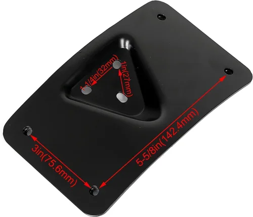 Vista 7 de ECOTRIC Soporte de placa de matrícula curvada con marco de reemplazo de montaje de placa Harley para 3148 Reemplazo de montaje para 3148
