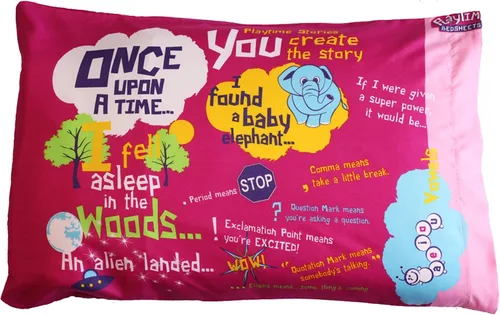 Vista 10 de Playtime Edventures - Funda de almohada Playtime Story-Time con más de 20 frases e imágenes para principiantes. - Funda de almohada de microfibra