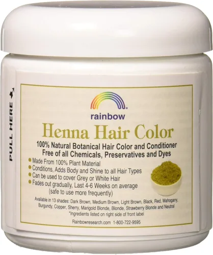 Vista 2 de Rainbow Research Tinte y acondicionador para el cabello de henna color marrón oscuro persa - 4 oz