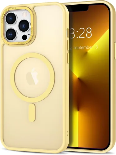 Vista 178 de Anuck - Funda magnética para iPhone 11 compatible con MagSafe, carcasa trasera mate translúcida dura, borde de TPU, delgada, resistente a impactos