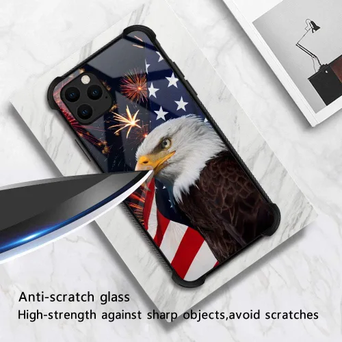 Vista 2 de ZHEGAILIAN Funda para iPhone 12 Mini, protección de grado militar, esquinas a prueba de golpes, funda antiarañazos para iPhone 12 Mini, águila
