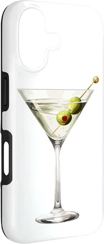 Vista 3 de Martini Glass Green Olive Bartender Vodka Gin Cocktail Drink Case para iPhone 17