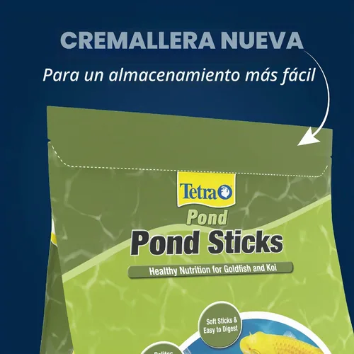 Vista 5 de Palos de estanque TetraPond, alimento para peces de estanque, para peces dorados y Koi, 1.72 libras Healthy Daily Diet For All Pond Fish, Easy To