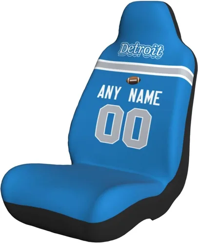 Vista 16 de Fundas de asiento de coche de fútbol personalizadas, accesorios personalizados para automóvil, regalos de Arizona con nombre y número, funda