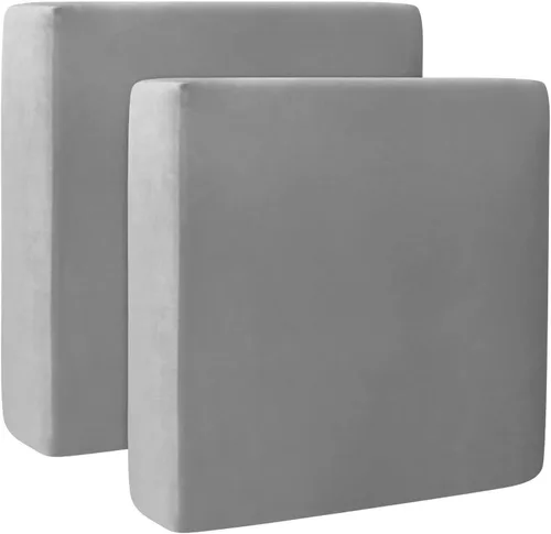 Vista 57 de Fundas de cojín de terciopelo para sofá, funda elástica para cojín de sofá suave, protector de muebles extraíble y lavable para sala de estar, Negro
