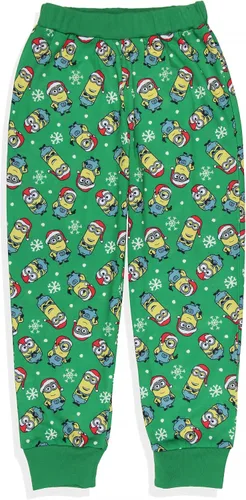 Vista 5 de INTIMO Despicable Me Minions Happy Holidays Jogger Sleep Family - Conjunto de pijama navideño