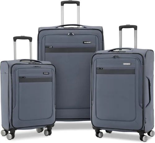 Vista 55 de Samsonite - Equipaje ligero y suave de la colección Ascella 3.0, con ruedas giratorias, Negro