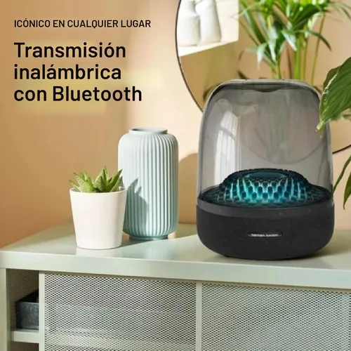 Vista 6 de Harman Kardon Aura Studio 4 - Altavoz Bluetooth para el hogar - Rendimiento de sonido superior - 5 temas de iluminación con efecto diamante