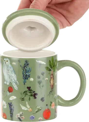 Vista 5 de Silver Buffalo Harry Potter Fantasy Floral Taza de cerámica de 18 onzas estándar