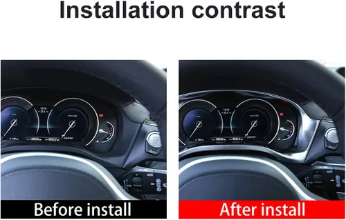 Vista 2 de YIWANG - Marco decorativo para salpicadero de coche de ABS cromado para BMW X3 X4 G01 G02 2018 2019 2020 accesorios de coche