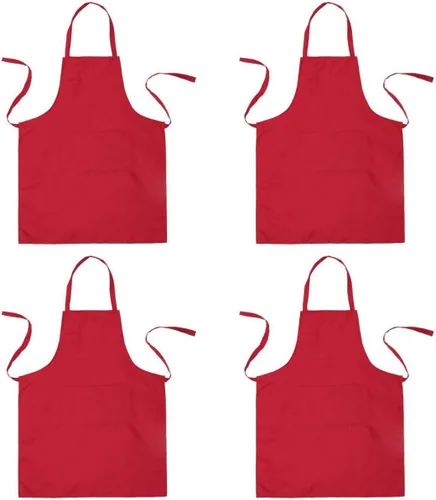 Vista 13 de Bringsine Paquete de 2 delantales unisex con 3 bolsillos, lavables a máquina, para hombres y mujeres, resistentes a la cocina, delantales
