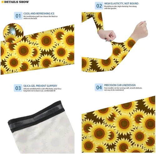 Vista 4 de doginthehole Mangas de sol largas con protección UV UPF 50, mangas de brazo refrescantes, mangas de tatuaje