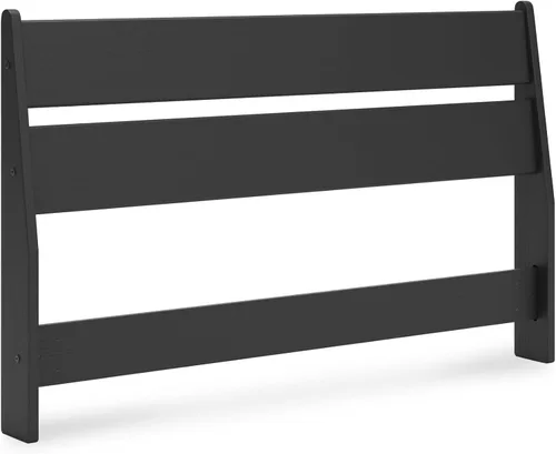 Vista 13 de Signature Design by Ashley Socalle - Cabecera moderna con paneles, individual, color negro