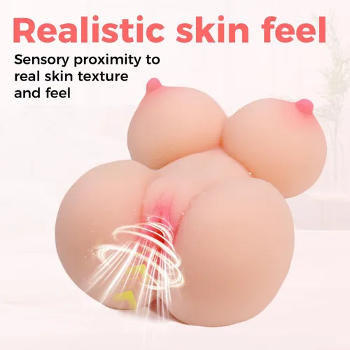 Vista 6 de 2in1 Male Masterburbatar Hands Free Life Size Pussy Pocket Free Life Size Silicone Blowjobob Machine for Man Mens Masterbuters Masturebor Adult Toy