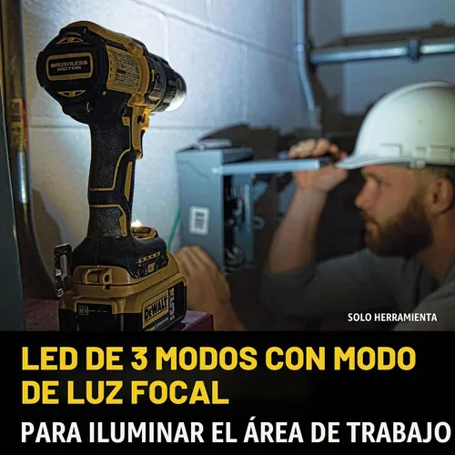 Vista 4 de DEWALT Taladro de martillo inalámbrico MAX XR de 20 V, sin escobillas, resistente de 1/2 pulgada, 3 velocidades, solo herramienta (DCD996B)