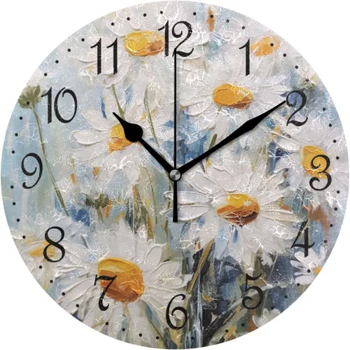 Vista 12 de ALAZA Reloj de pared de vaca de granja de 10 pulgadas, funciona con pilas, silencioso, sin tictac, decoración del hogar para cocina, sala de estar