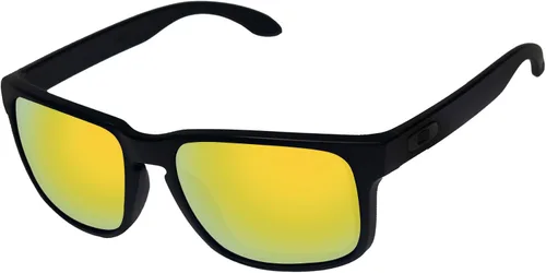 Vista 3 de LenzReborn Lente polarizada de repuesto para gafas de sol Oakley Holbrook XL OO9417 - Negro oscuro+azul hielo+rojo fuego+amarillo dorado