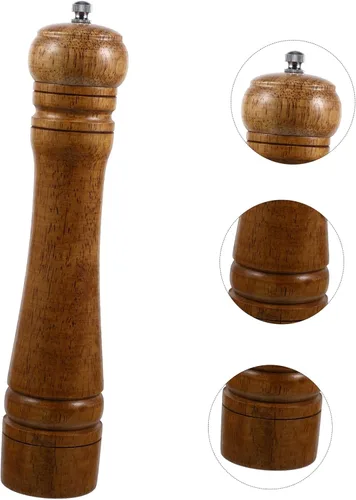 Vista 5 de Molino manual de pimienta de madera Construcción sólida fácil de limpiar para uso doméstico y cocina