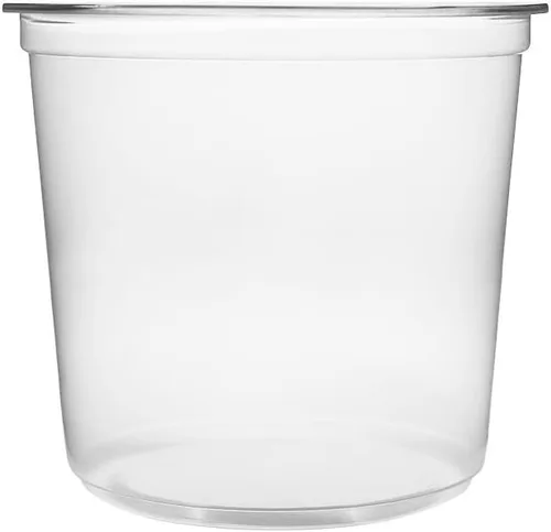 Vista 8 de Karat FP-DCL117-PP Tapa plana para 8 oz.- 32 oz. PP Deli Envases, 0.3" de altura, 4.61" de ancho, 4.73" de longitud (paquete de 500)