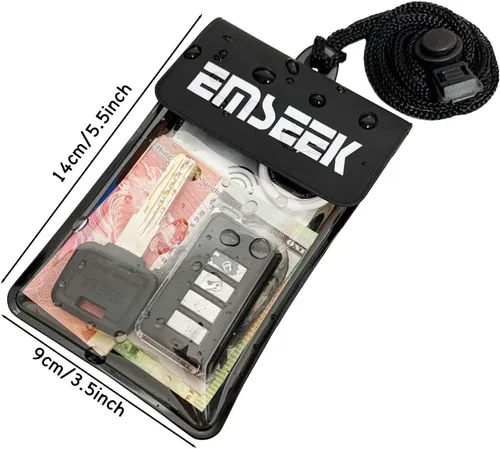 Vista 4 de Cartera impermeable impermeable para llave de coche titular de la bolsa de surf seco caso para llaves tarjetas de efectivo ID licencia de conducir