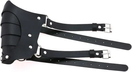 Vista 2 de Máscaras de cuero para mujer máscara ajustable de media cara para gato conejo mascarada cosplay Halloween carnaval