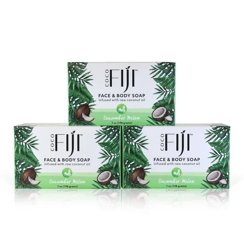 Vista 15 de Barra de jabón Coco Fiji para cara y cuerpo infundida con aceite de coco orgánico, Awapuhi Seaberry, aceite esencial, jabón natural para hidratar