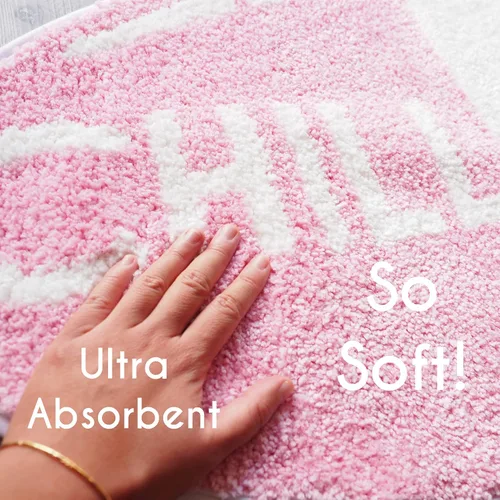 Vista 3 de Evovee Alfombra de baño con pastillas, divertida y divertida, bonita decoración de baño, alfombra de ducha para dormitorio, estética, divertida