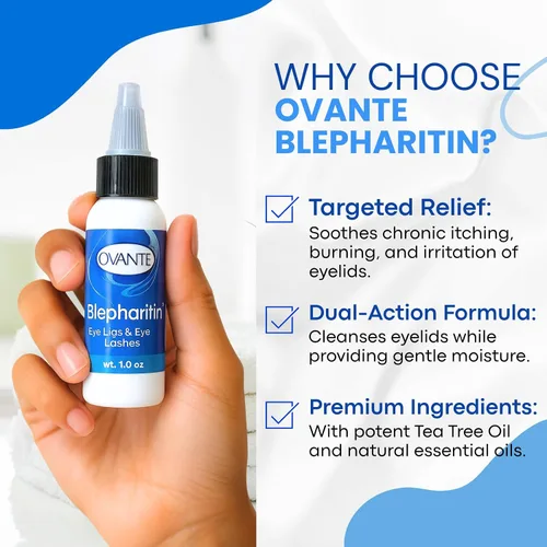 Vista 6 de Blepharitin - Suero de blefaritis para párpados y pestañas oculares propensos a blefaritis, rosácea ocular, demodex 1 oz