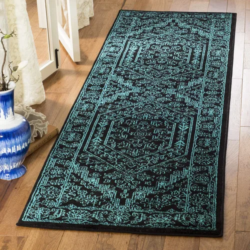Vista 72 de SAFAVIEH ADR108B - Tapete de la colección Adirondack, 2 pies 1 pulgada x 6 pies, marfil y plateado, diseño de medallón oriental, no desprende