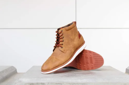 Vista 5 de Ferro Aldo Birt MFA506027 - Calzado deportivo medio alto para hombre con espuma viscoelástica, casuales, cuero vegano del desierto, Botas Chukka