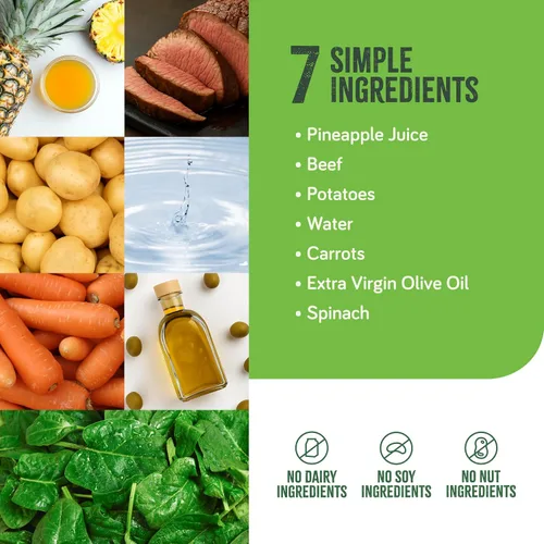 Vista 4 de Real Food Blends Carne de res, papas y espinacas – Comidas puré para alimentación por tubo con proteínas, verduras y frutas – 330 calorías