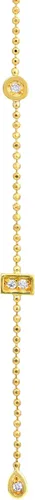 Vista 2 de Dazyle Collar de oro amarillo de 14 quilates con cuello en Y de 18 pulgadas con elemento geométrico de 6 diamantes, collar de lariats de 115 ctw.