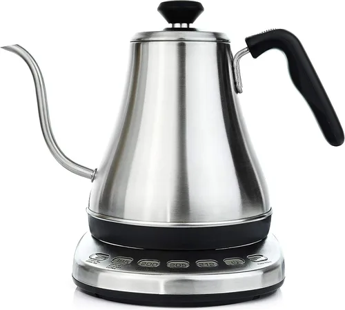 Vista 10 de Willow & Everett Hervidor de agua cuello de cisne eléctrico para verter agua sobre el café y el té – 1L – Tetera eléctrica, hervidor de agua