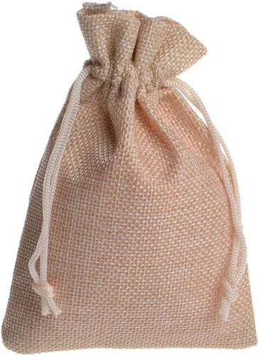 Vista 14 de Tvoip Paquete de 30 bolsas de arpillera con cordón, bolsas de regalo para bodas, fiestas y manualidades (morado claro, 4 x 5.5 pulgadas)