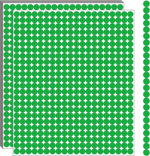 Vista 17 de Calcomanías de punto negro, 1/4 de pulgada, 10000 etiquetas adhesivas
