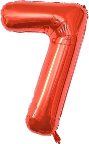 Vista 294 de Globo de aluminio grande de 40 pulgadas con número de helio, cumpleaños, boda, fiesta, 0-9 (rojo, 2)