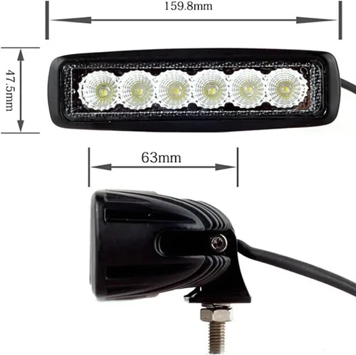 Vista 5 de Yibid Faro de trabajo LED de 18W para motocicleta, luz delantera antiniebla para Honda Yamaha Suzuki Bobber Cafe Racer Cruiser ATV, embarcaciones