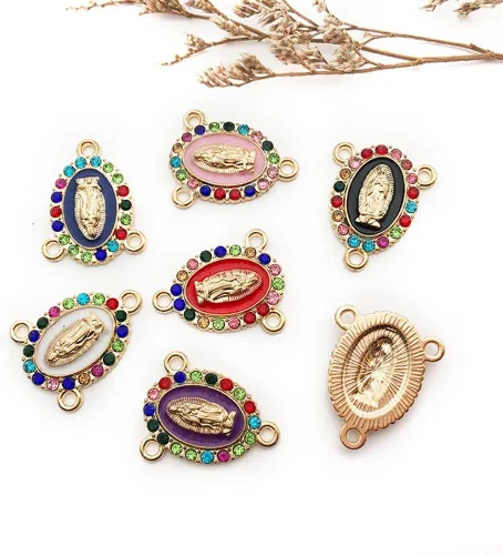 Vista 6 de 8 dijes de flamenco, colgantes de esmalte de flamenco de pájaros tropicales de aleación rosa y roja, mini flamenco para hacer joyas, pulseras