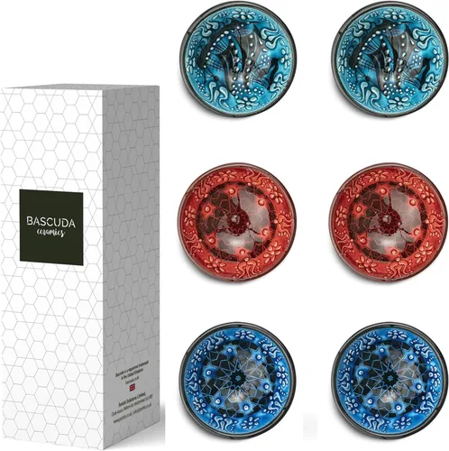Vista 11 de Bascuda Juego de 6 cuencos pequeños de cerámica (3.1 in) – Ramequines multiusos para guarniciones, inmersiones, postres, sopas, cereales