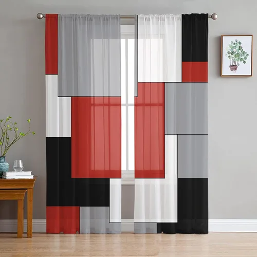 Vista 9 de Cortinas traslúcidas para el Día de la Independencia para el 4 de julio, juego de 2 paneles de 63 pulgadas de largo, con diseño de bandera