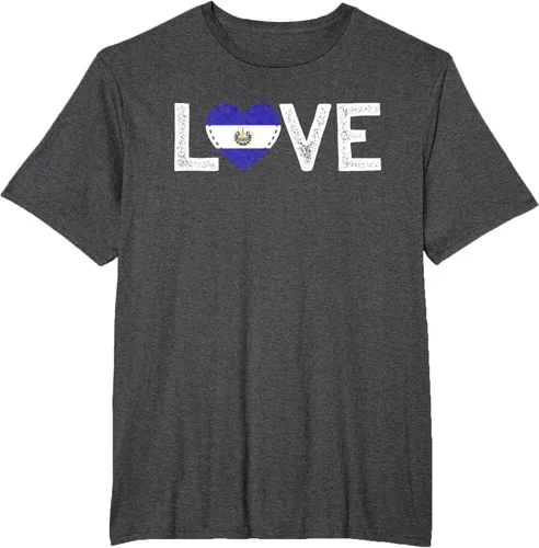 Vista 19 de Camiseta de regalo con la bandera de El Salvador LOVE, Negro, S