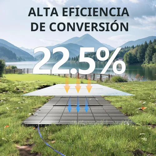Vista 3 de HOWEASY Generador solar 120W, estación de energía portátil con panel solar Naranja Negro